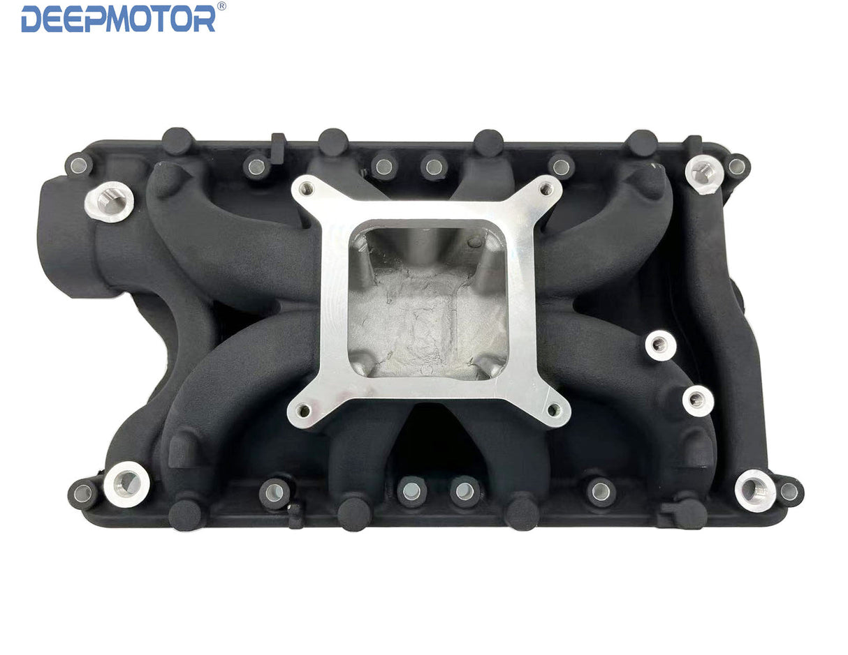 Deepmotor Air Gap Single Plane Intake Manifold for SBF Ford 351W V8 Black