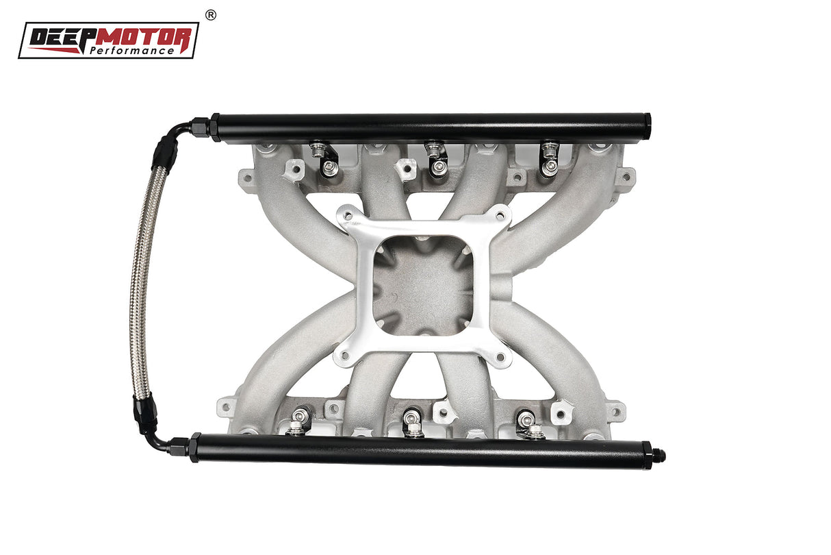 Deepmotor Aluminum Single Plane EFI Intake Manifold for LS3 L92 with Fuel Rails