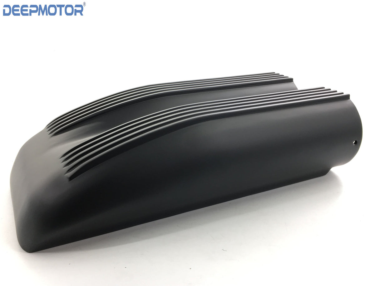 Aluminum Finned Top Shotgun Intake Air Scoop Single & Dual Carbs Setup Black
