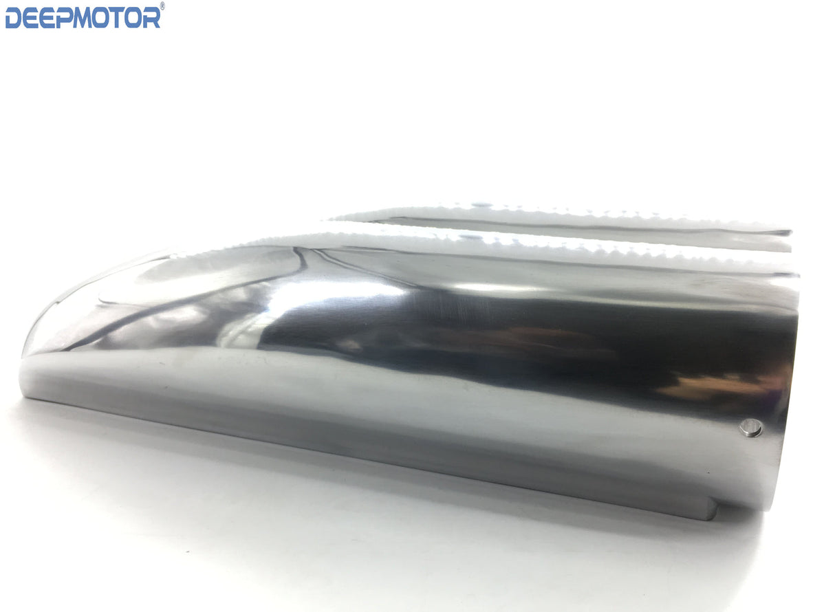 Aluminum Polished Finned Shotgun Intake Air Hood Scoop Single & Dual Carbs Setup