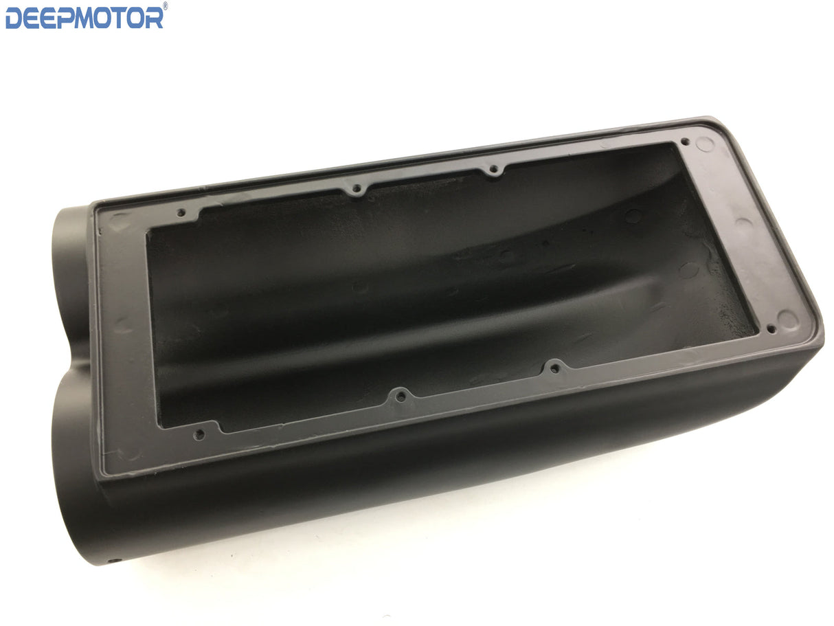 Aluminum Finned Shotgun Intake Air Hood Scoop Single & Dual Carbs Setup Black