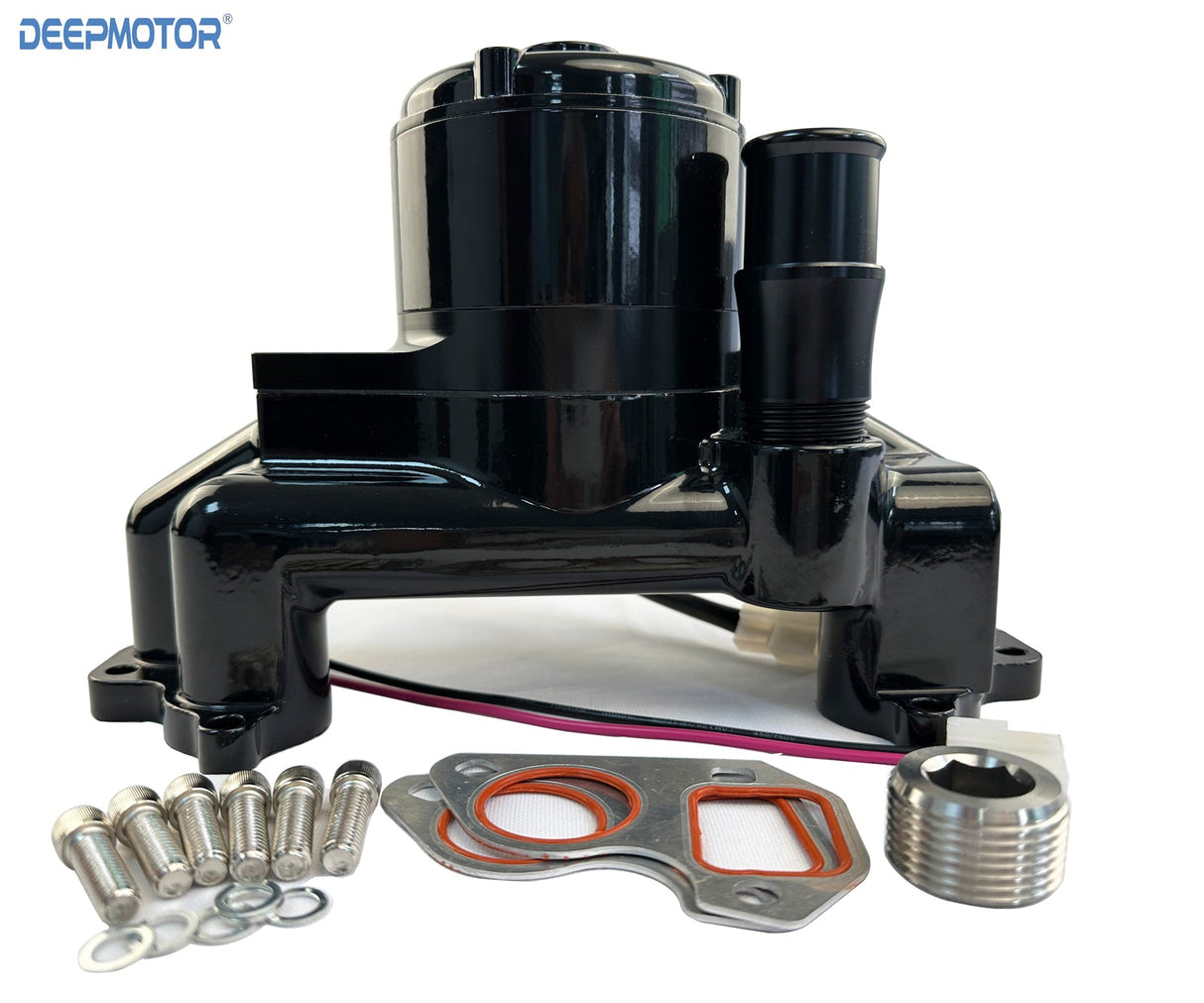 Deepmotor LS1 LS2 LS3 LS6 6.0 Engines Electric Water Pump 35+ GPM Aluminum Black