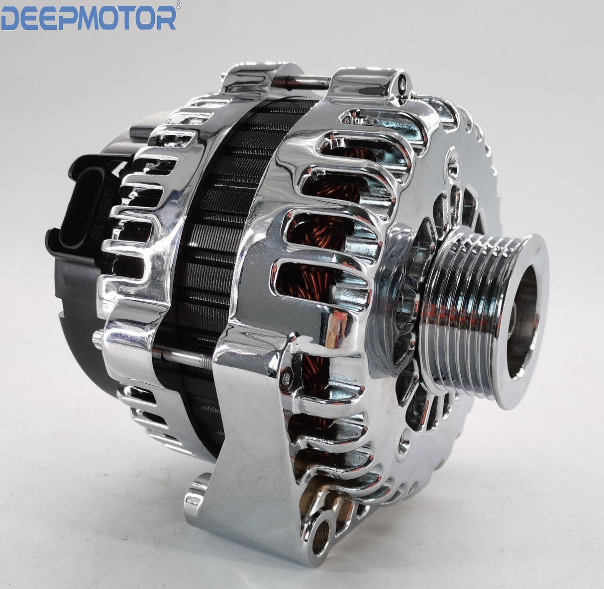 For GM LS Truck AD244 220 AMP CHROME ALTERNATOR SERPENTINE BELT 4 Pin Connector