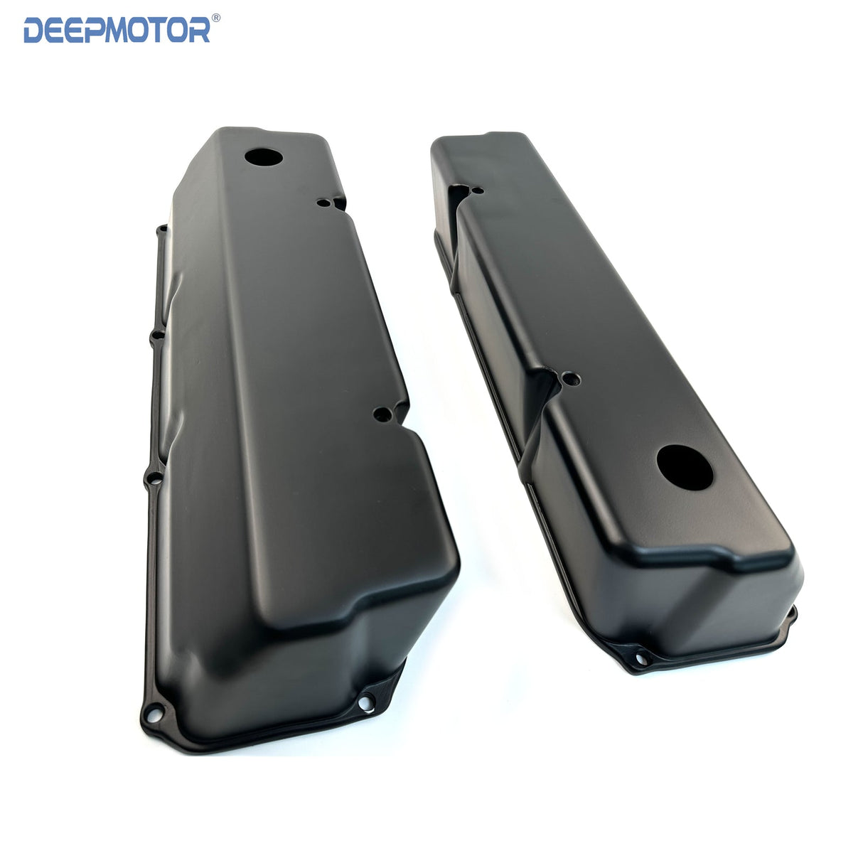 Fits Ford 351C Black Aluminum Valve Covers - Tall w/Hole