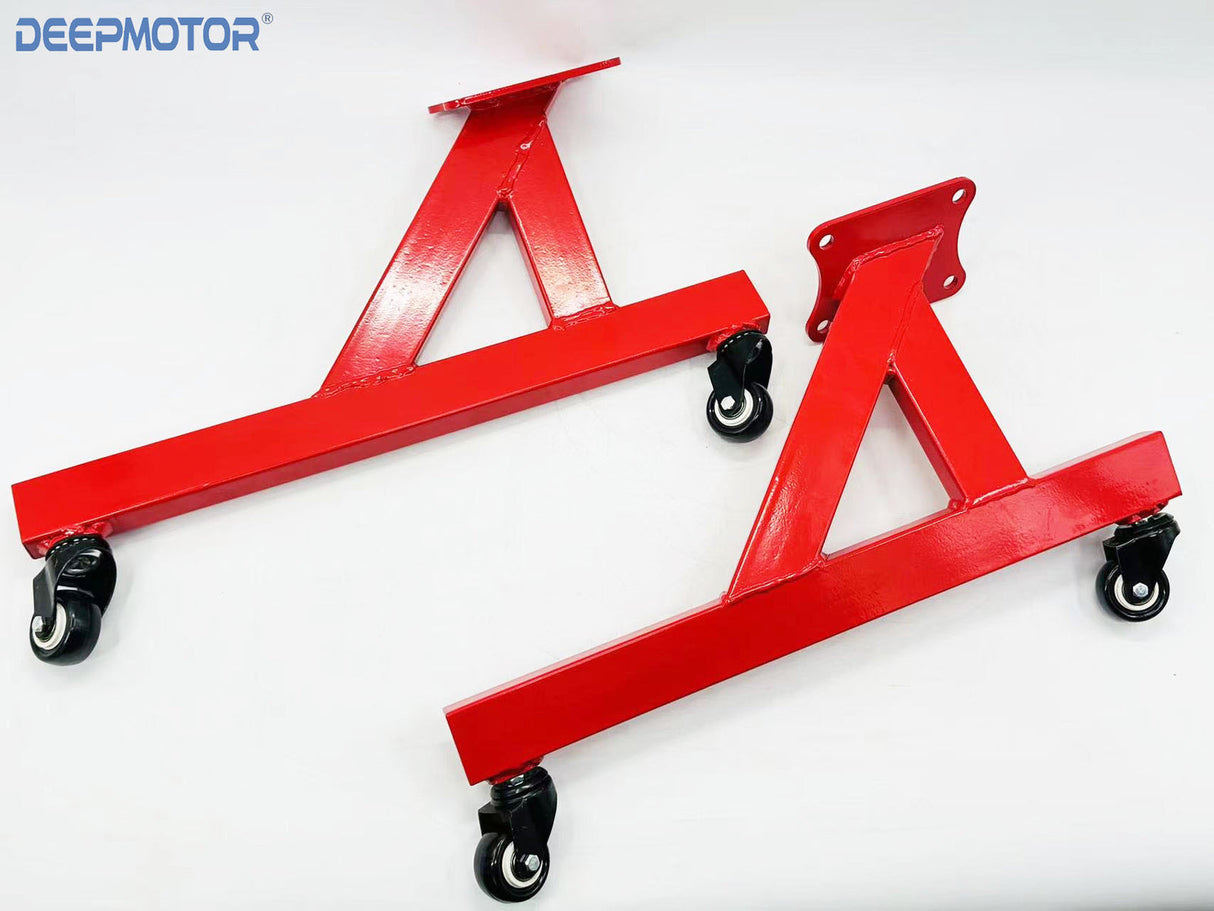 Deepmotor Engine Storage Stand w/ Casters for Chevy LS1 LS2 LS3 LS6 Red