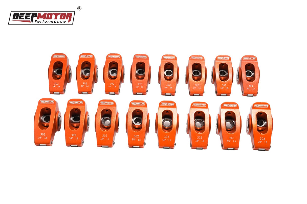 Deepmotor 2024-T6 Aluminum 1.6 Ratio 3/8'' Rocker Arms for Ford SBF 289 302 351W