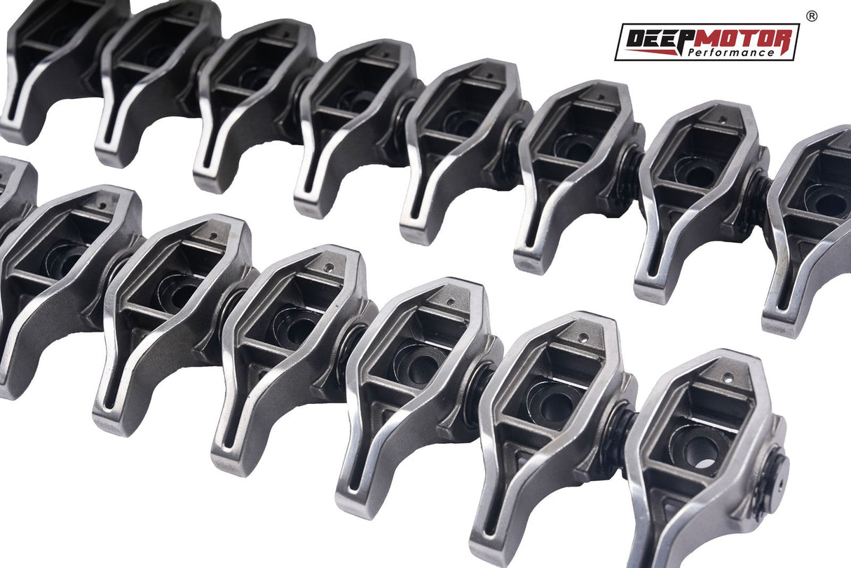 Deepmotor Rocker Arms with Upgraded Trunion Kit Installed for Ford Godzilla