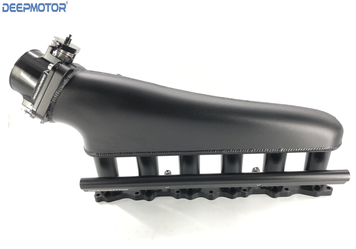 Deepmotor RB26 RB26DET Billet Intake Manifold Fuel Rail 90mm Throttle Body Set