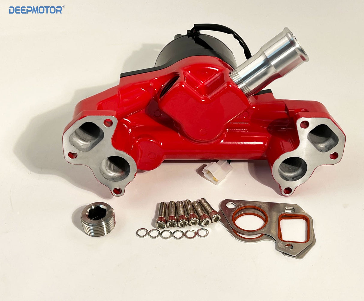 Deepmotor LS LS1 LS2 LS3 LS6 6.0 Engine Electric Water Pump 35+ GPM Aluminum Red