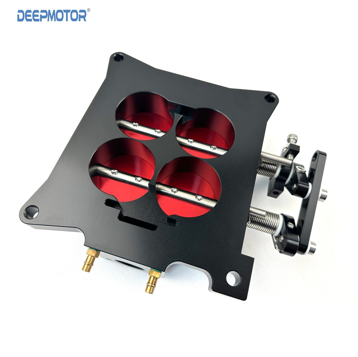 Deepmotor CNC Billet 1000 CFM 1.75" Core 4-Barrel 4150 Throttle Body Black