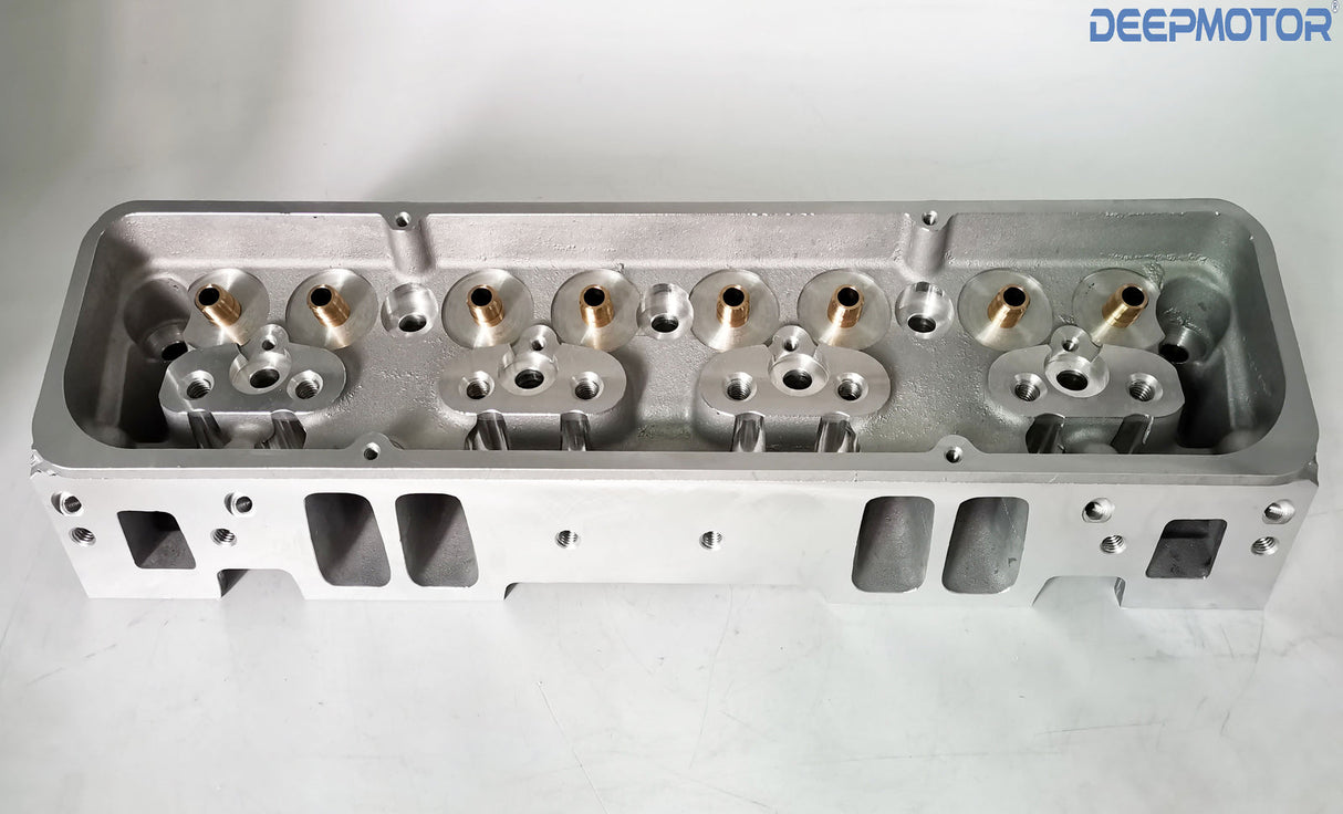 Deepmotor for Small Block Chevy SBC 350 Aluminum Bare Cylinder Head Angle Plug