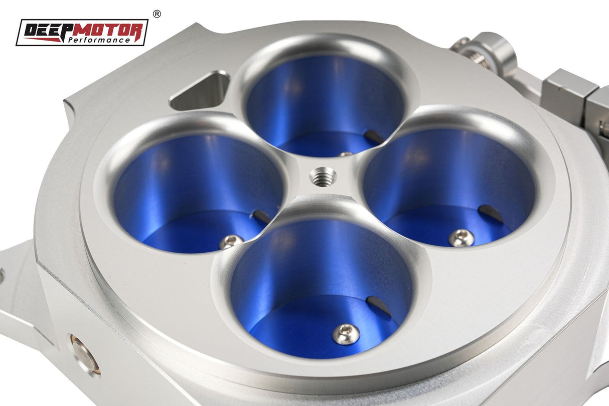 Deepmotor Billet CNC 1000 CFM 1.75" Core 4-Barrel 4150 Throttle Body+TPS+IAC Kit