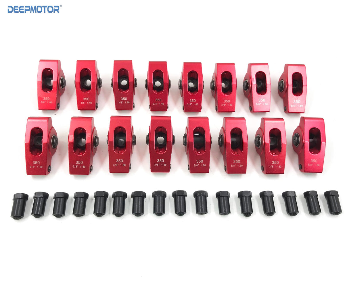 Deepmotor 1.6 Ratio 3/8’’ Aluminum Rocker Arm Set for SBC 350 Small Block Chevy