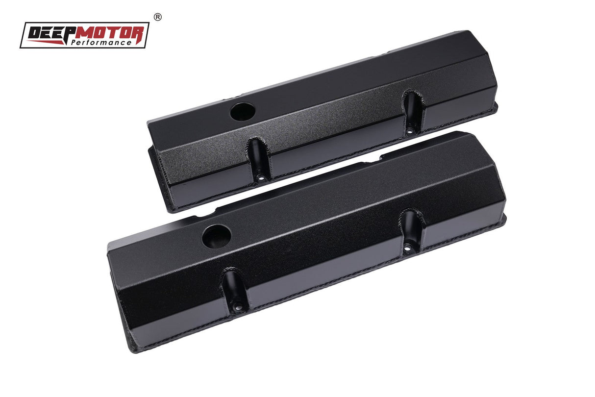 Aluminum Fabricated Valve Cover for Small Block Chevy SBC 350 400 265 283 Black