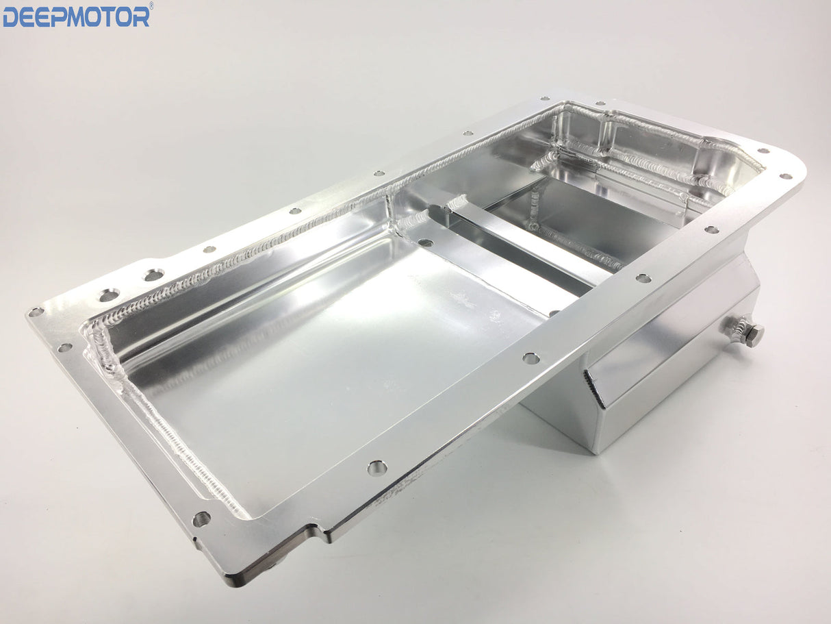 Deepmotor Fabricated Aluminum 6.0lb 7-Quart Front Sump Oil Pan LS1 LS2 LS3 LS6