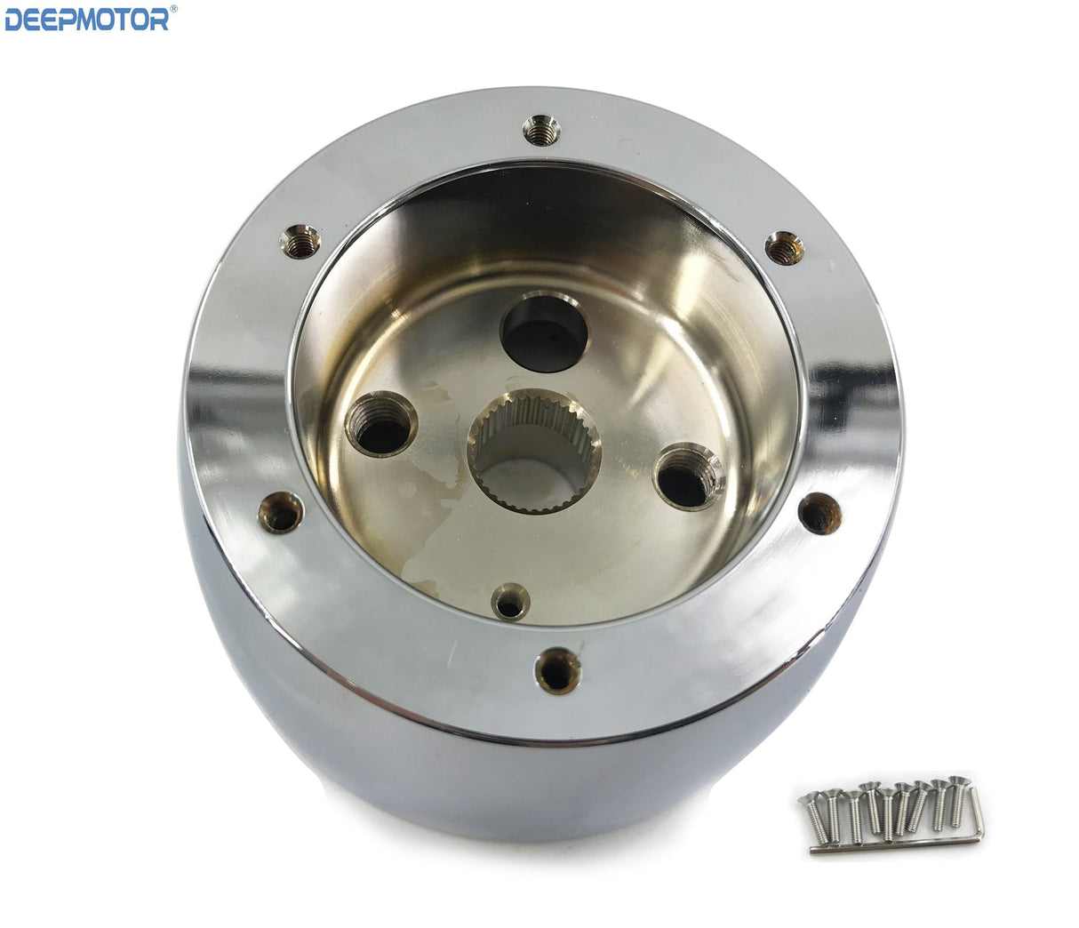 6 Bolt 6 Holes Steering Wheel Hub Adapter Mount Aftermarket for GM Chevy Chrome