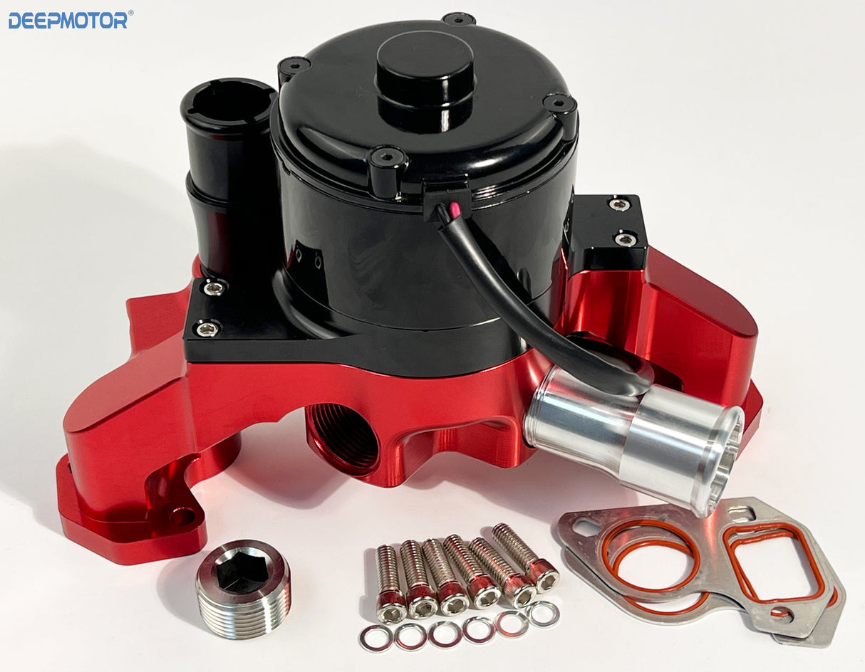 Deepmotor CNC LS LS1 LS2 LS3 LS6 6.0 Electric Water Pump Aluminum Red