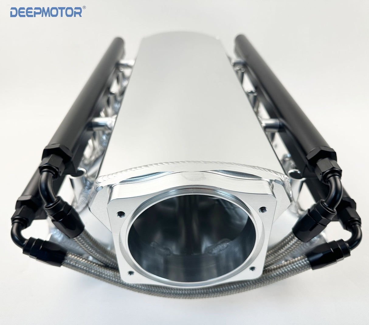 Deepmotor 102mm Dual Fuel Rails LS3 L92 Intake Manifold 16 injectors Silver