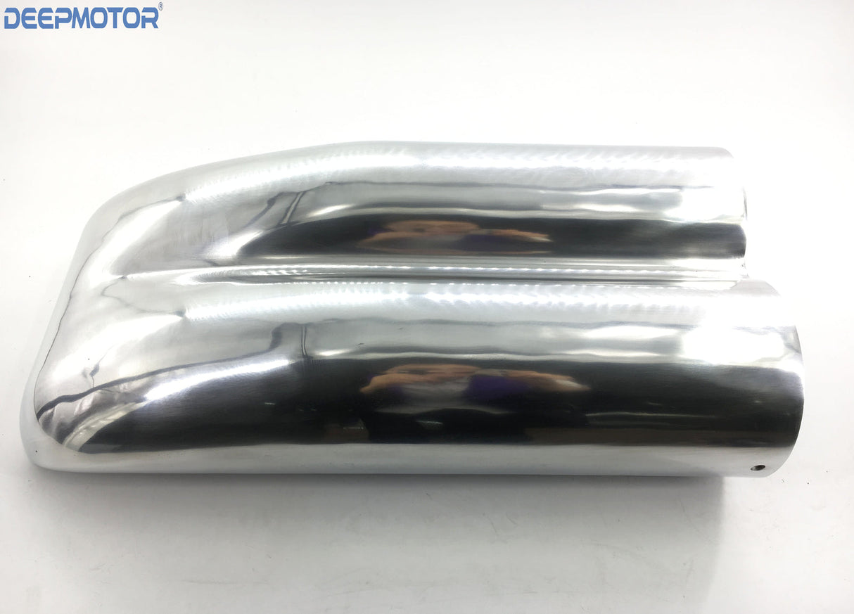 Aluminum Polished Finned Shotgun Intake Air Hood Scoop Single & Dual Carbs Setup