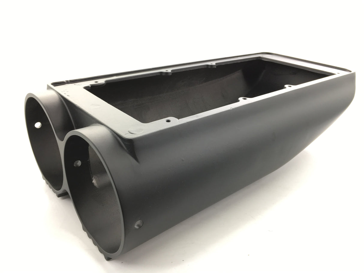 Aluminum Finned Top Shotgun Intake Air Scoop Single & Dual Carbs Setup Black