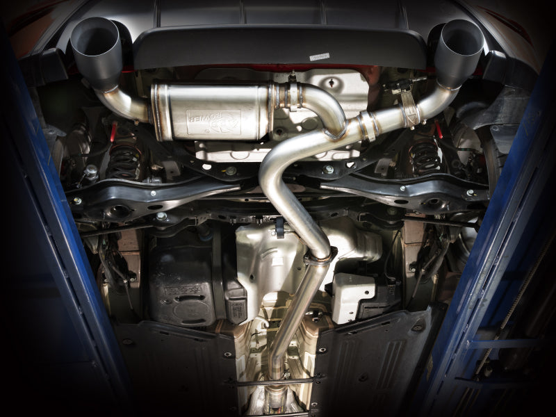 aFe 22-23 Hyundai Kona N L4 2.0L (t) Takeda 3in SS Axle-Back Exhaust System w/ Black Tips