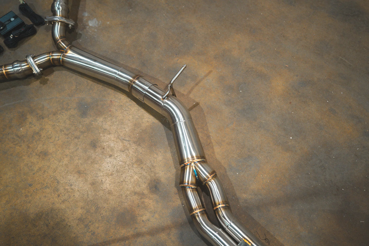 Valvetronic Designs® Audi S4/S5 B9 Valved Sport Titanium Cat-Back Exhaust with 4" OD TIps