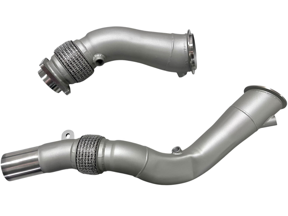 Mastery of Art & Design BMW M2C/M3/M4 S55B30 3.5" 'FAT BOY' Catted Downpipes with Flex Section