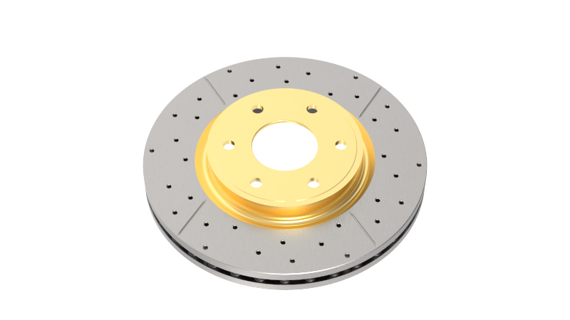 DBA 02-09 Subaru WRX STi/2017 BRZ w/Perf Pkg. 10 Hole Front Drilled & Slotted Street Series Rotor