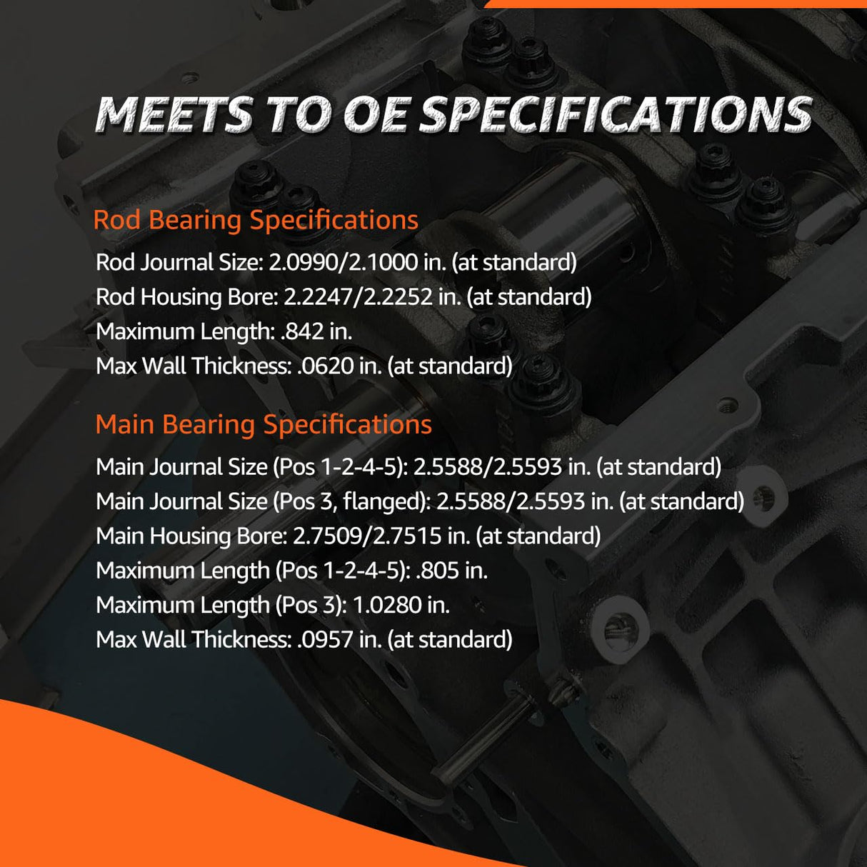 MS2199P/CB663P GM LS1/LS2/LS3/LS6/LS7 Main/Connecting Bearing