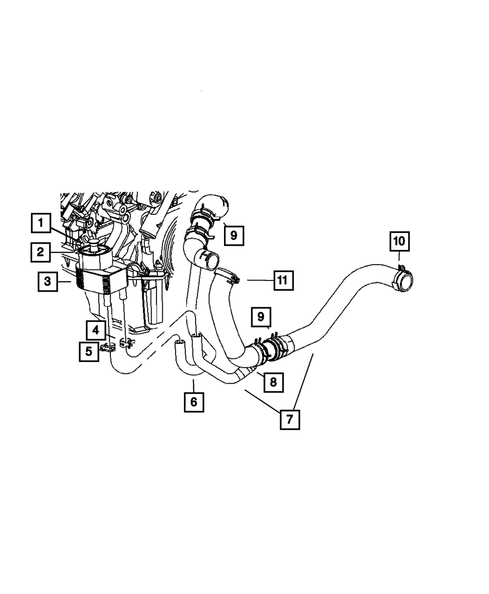 300/Challenger/Charger 6.4L Lower Radiator Outlet Hose 68248846AF