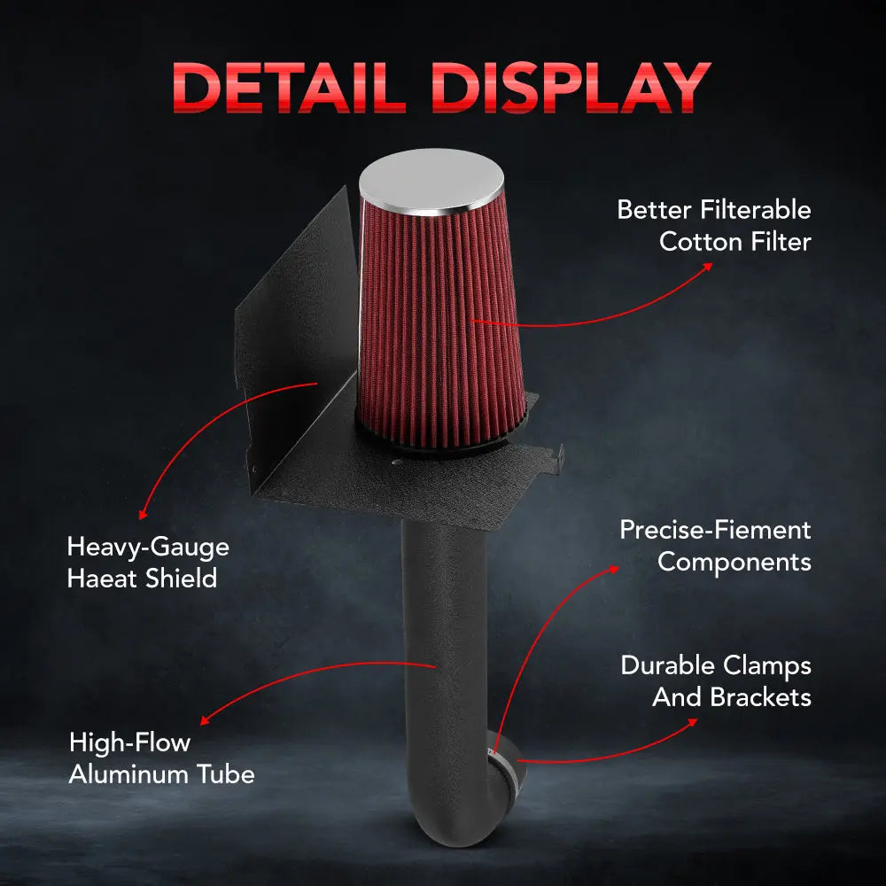 (12-18) Jeep Wrangler JK 3.6L Cold Air Intake with Dry Filter