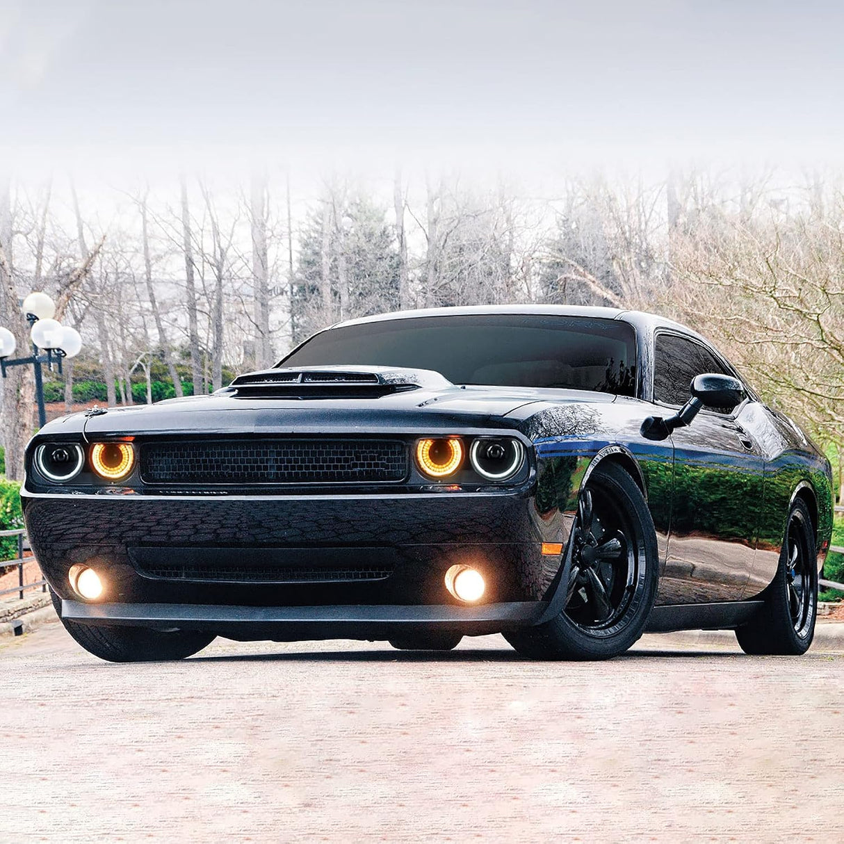 08+ Dodge Challenger Projector Head Lights Sequential Indicator Halo