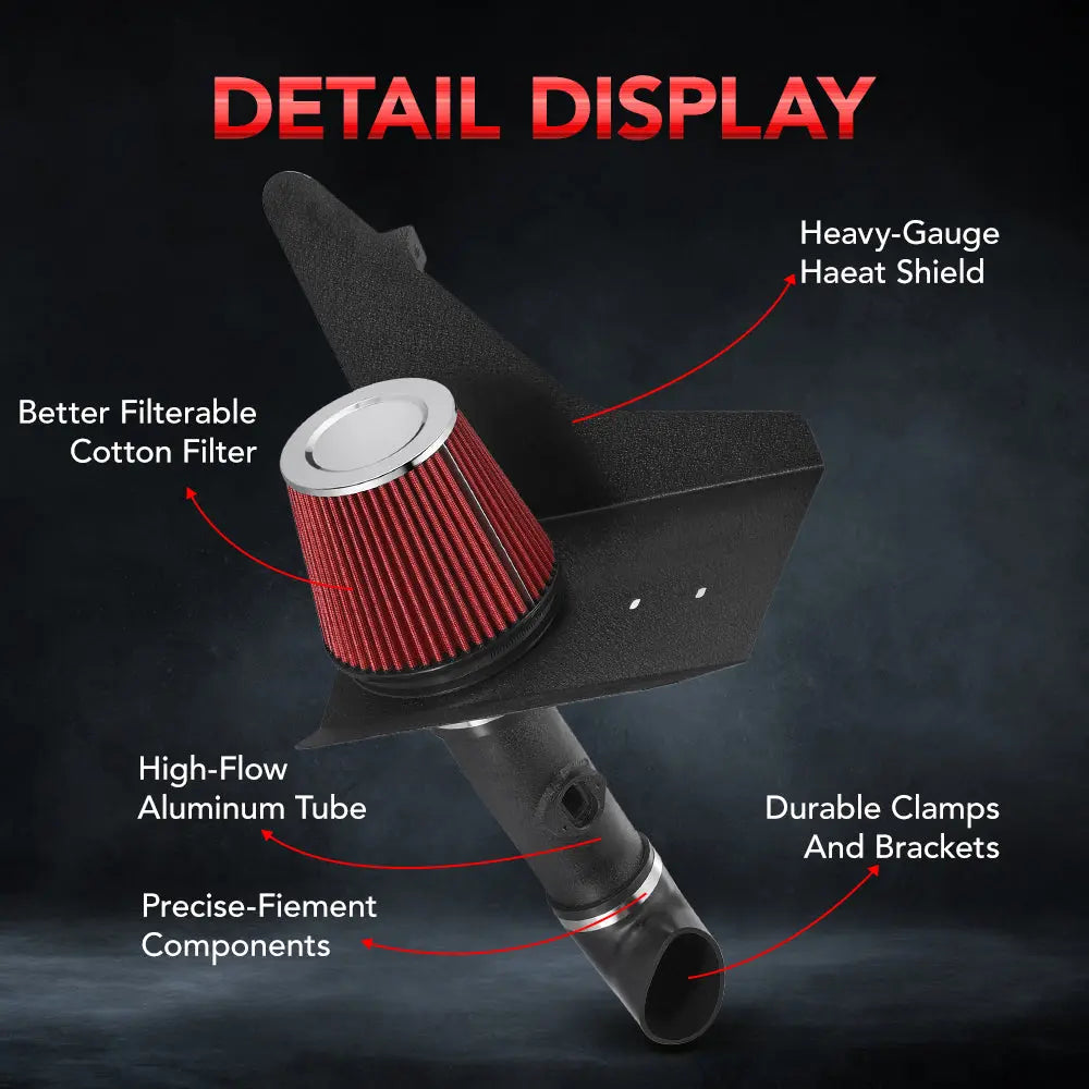 (10-11) Chevrolet Camaro V6 Cold Air Intake with Dry Filter