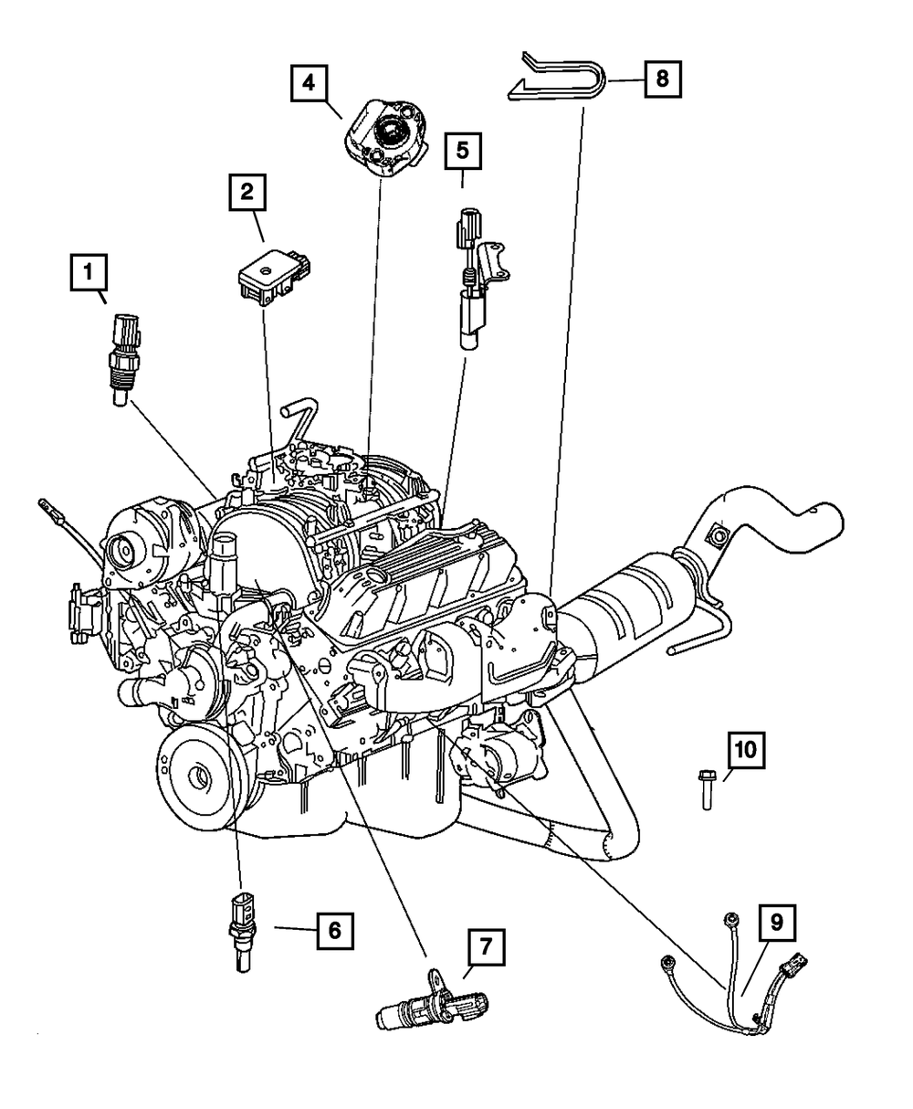 Mopar® #56028666AB (01-13) Mopar 4.7L Crankshaft Position Sensor