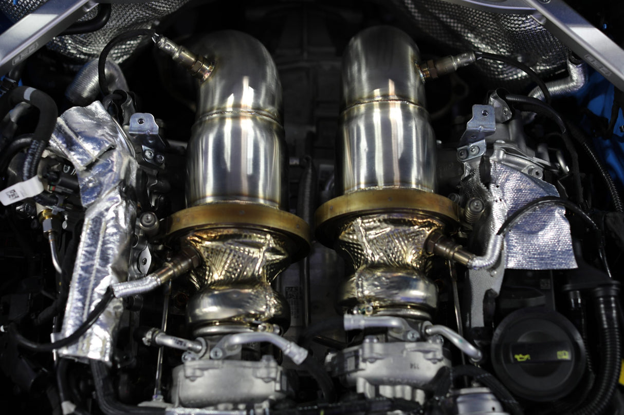 CTS Turbo® (18-25) Audi RS5 B9 Sportback 304SS 3" High-Flow Catted Downpipe Set
