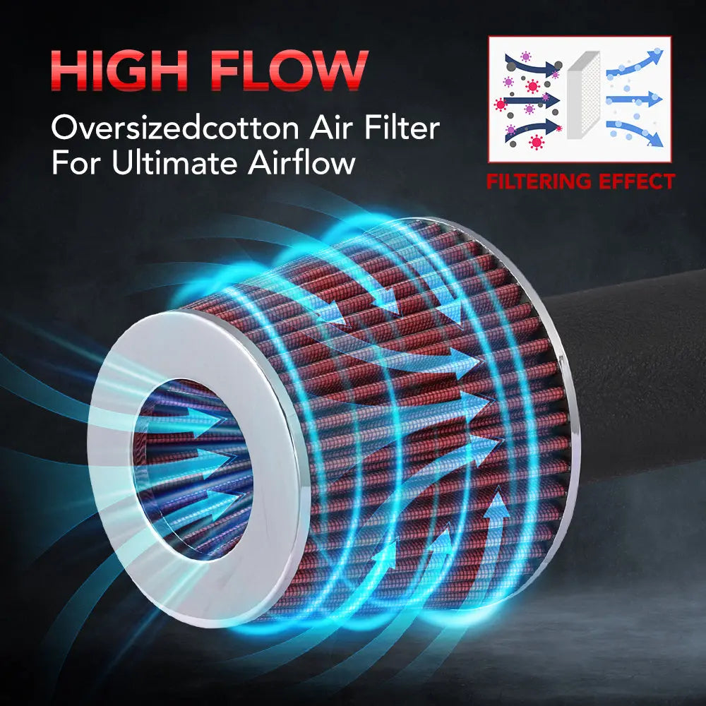 2015-2017 Ford Mustang S550 V6 3.7L Cold Air Intake with Dry Filter
