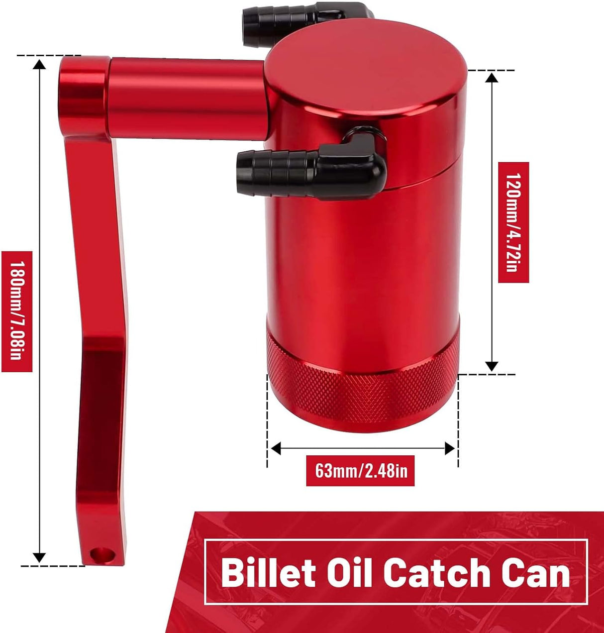 Dodge/Jeep/RAM 5.7L/6.4L HEMI Billet Oil Catch Can Kit (Z-Bracket)