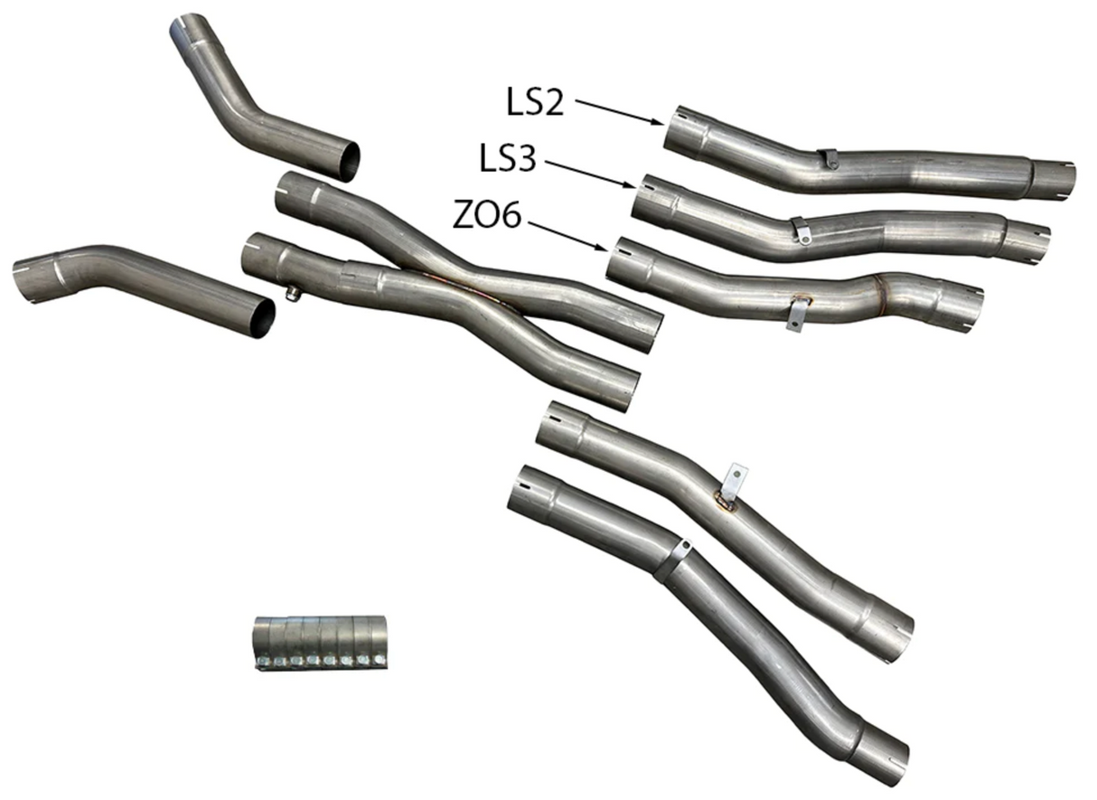 Speed Engineering® (05-13) Corvette C6 304SS 3" Catless X-Pipe Kit