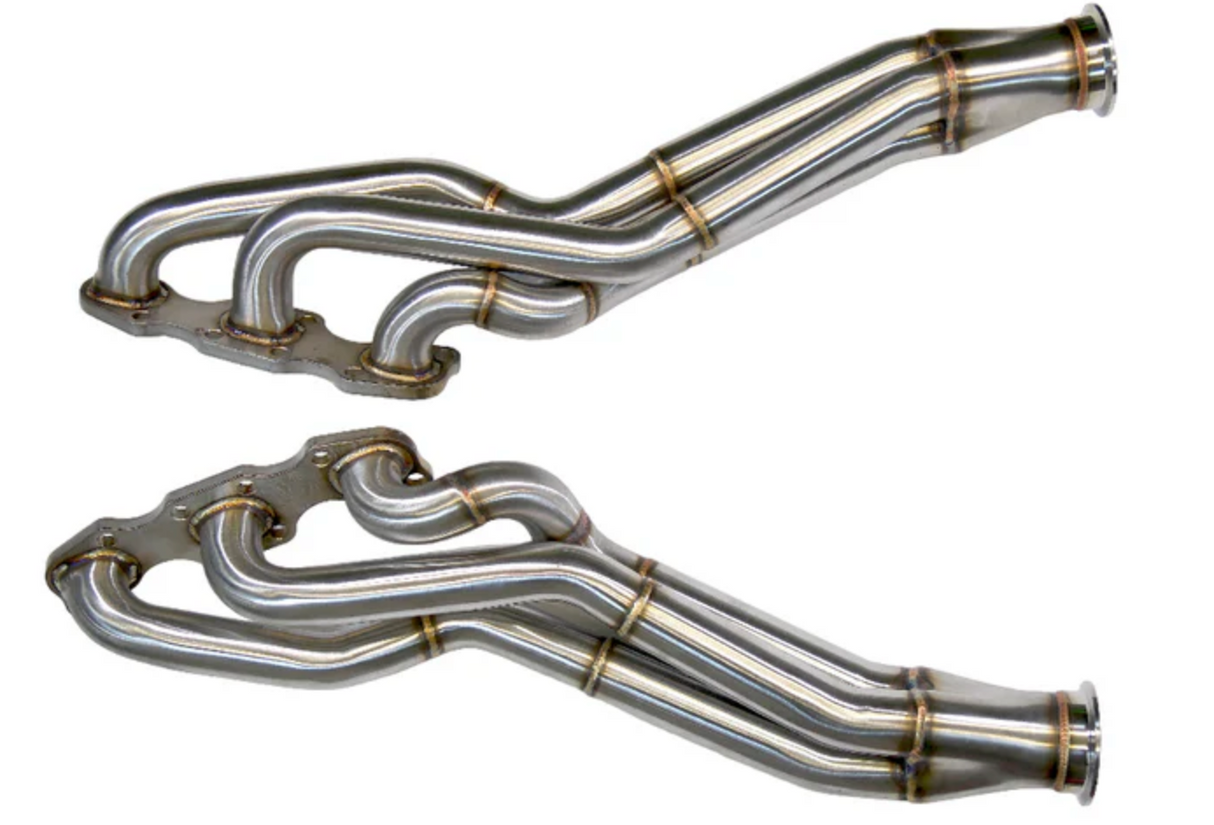 PLM® (03-12) 350Z/G35/FX35/M35 VQ35DE 1.8" x 2.5" 304SS Long Tube Headers with Catted Mid-Pipes