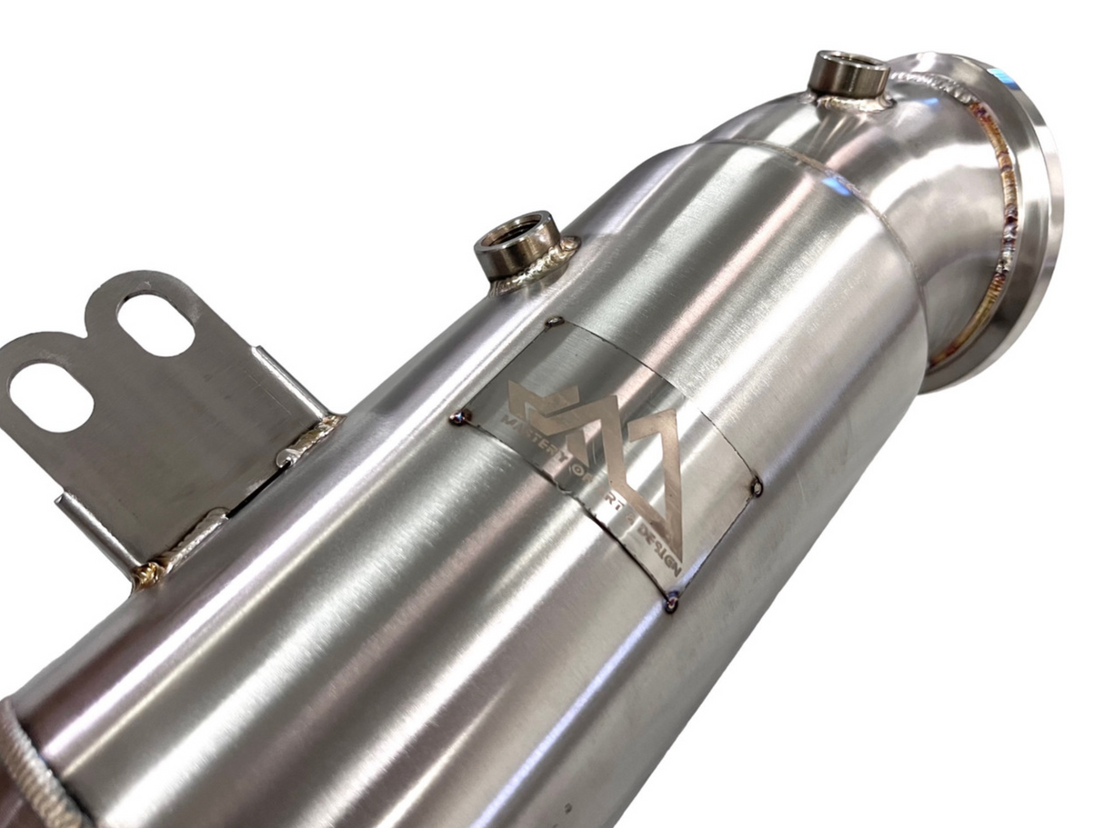 Mastery of Art & Design BMW/GR Supra B58B30 'Fat Boy' 5" Catless Downpipe with Bracket