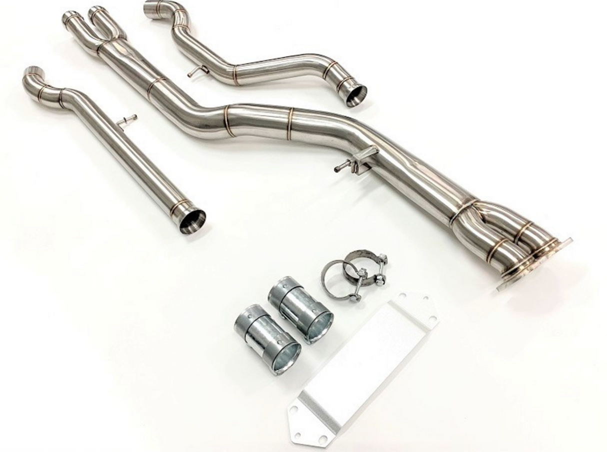 Mastery of Art & Design BMW M2C/M3/M4 3" Single Catless Mid-Pipe with Brace