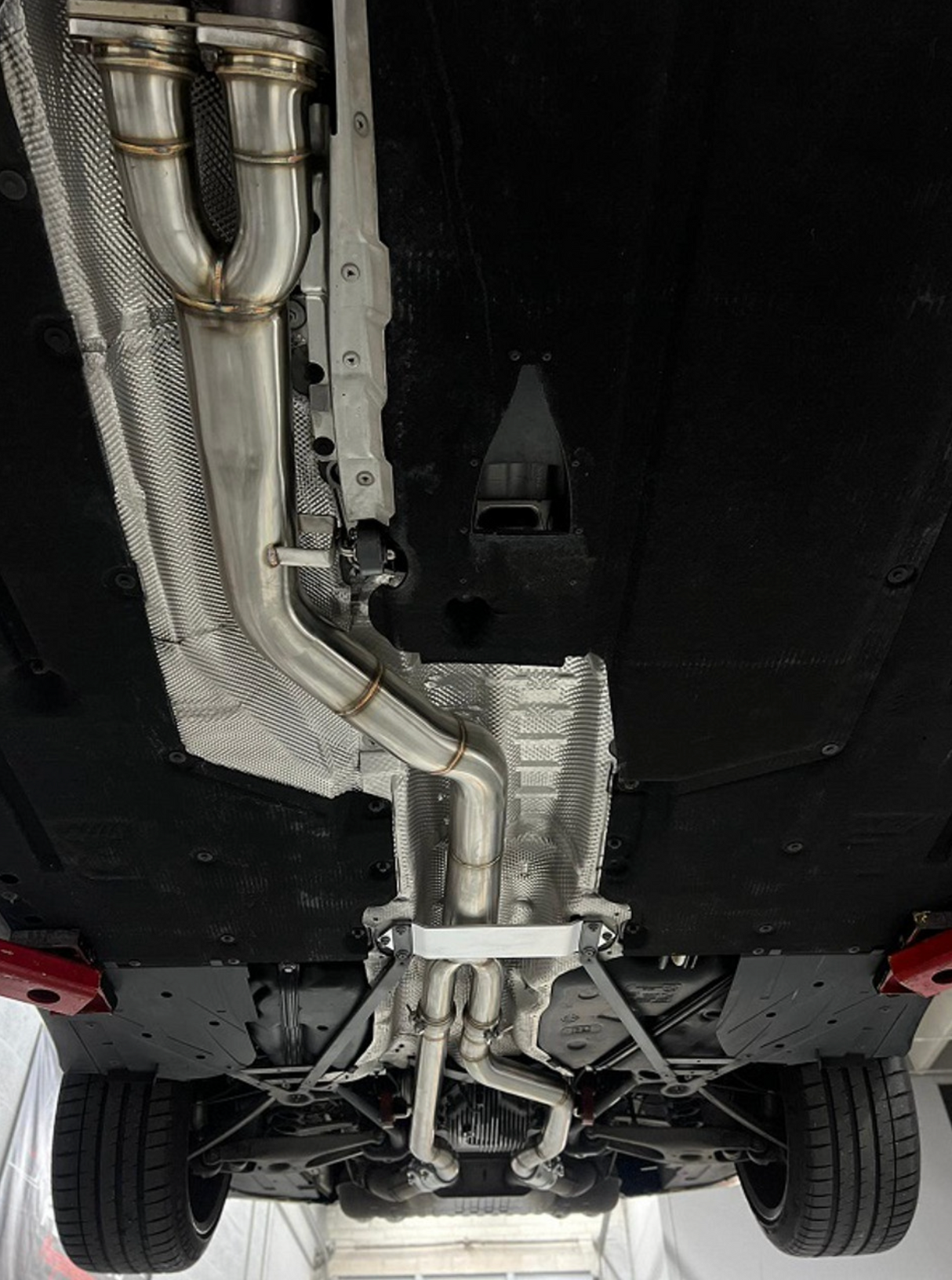 Mastery of Art & Design BMW M2C/M3/M4 3" Single Catless Mid-Pipe with Brace
