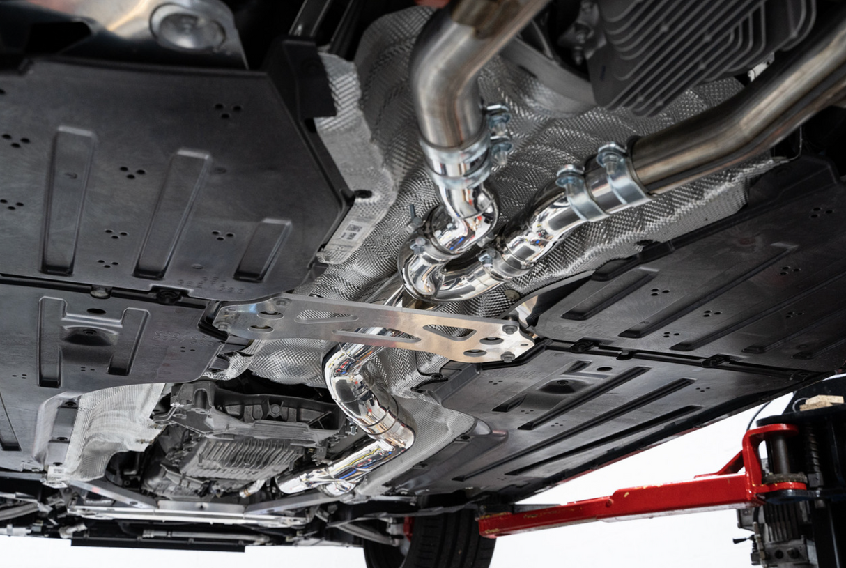 Mastery of Art & Design BMW M2C/M3/M4 S58B30 Single Catless Mid-Pipe with Brace