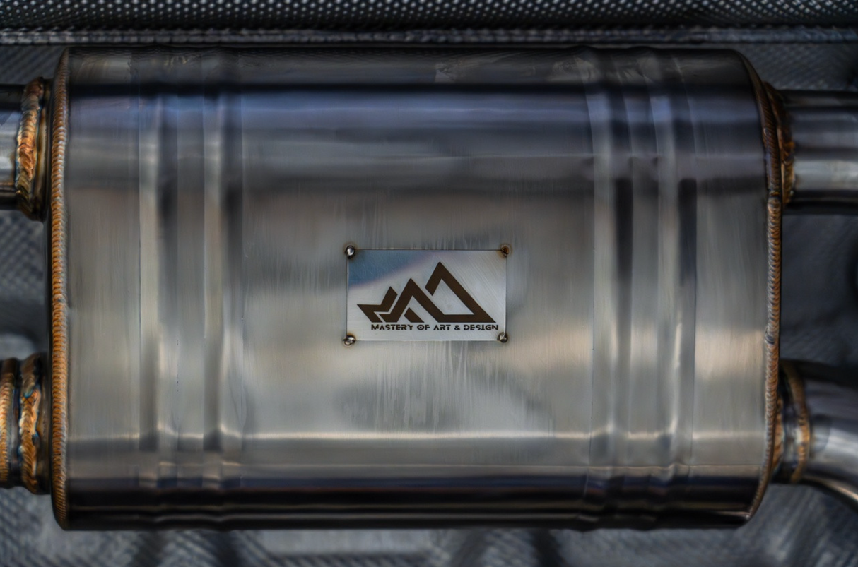 Mastery of Art & Design BMW M2C/M3/M4 S58B30 304SS 3" Axle-Back Exhaust with 4" OD Tips