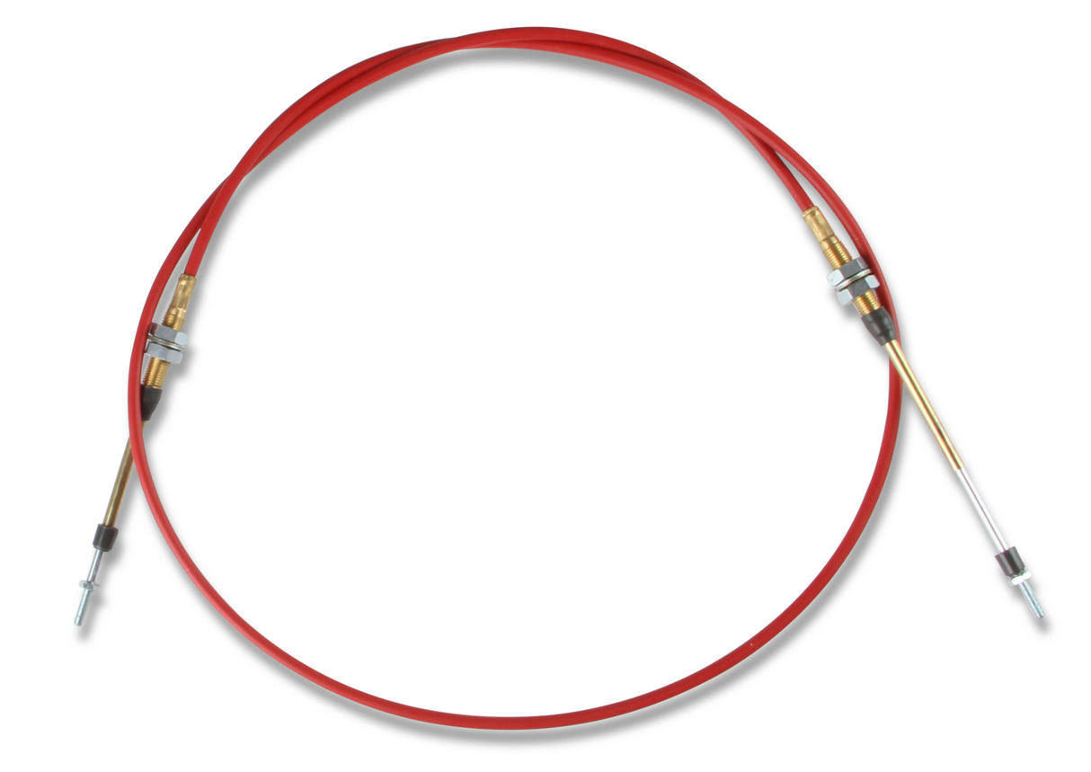 B&M® #80506 6 FT Red Shifter Cable with Doubled Threaded Ends