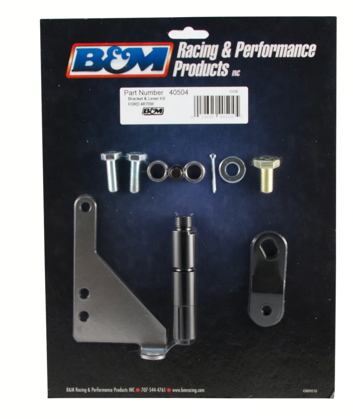 B&M® #40504 Ford 4R70W Automatic Cable Bracket & Shift Lever Kit