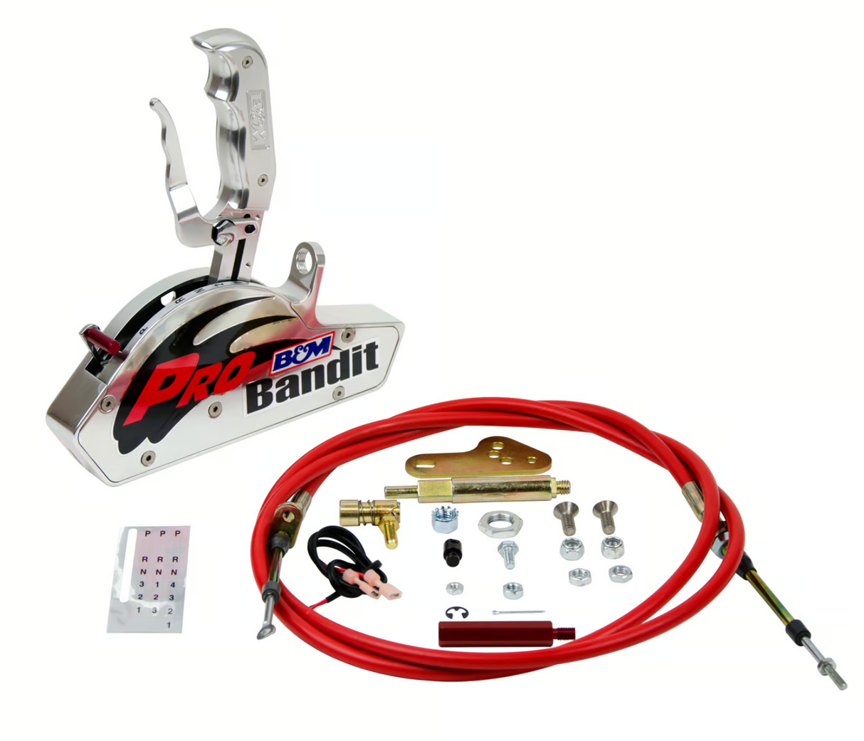 B&M® #81045 GM 2/3/4-Speed Automatic Gated Shifter with Magnum Pro Bandit Grip
