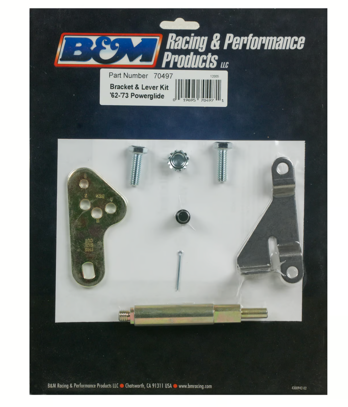 BM® #70497 (62-73) GM Powerglide Automatic Transmission Cable Bracket & Shift Lever Kit