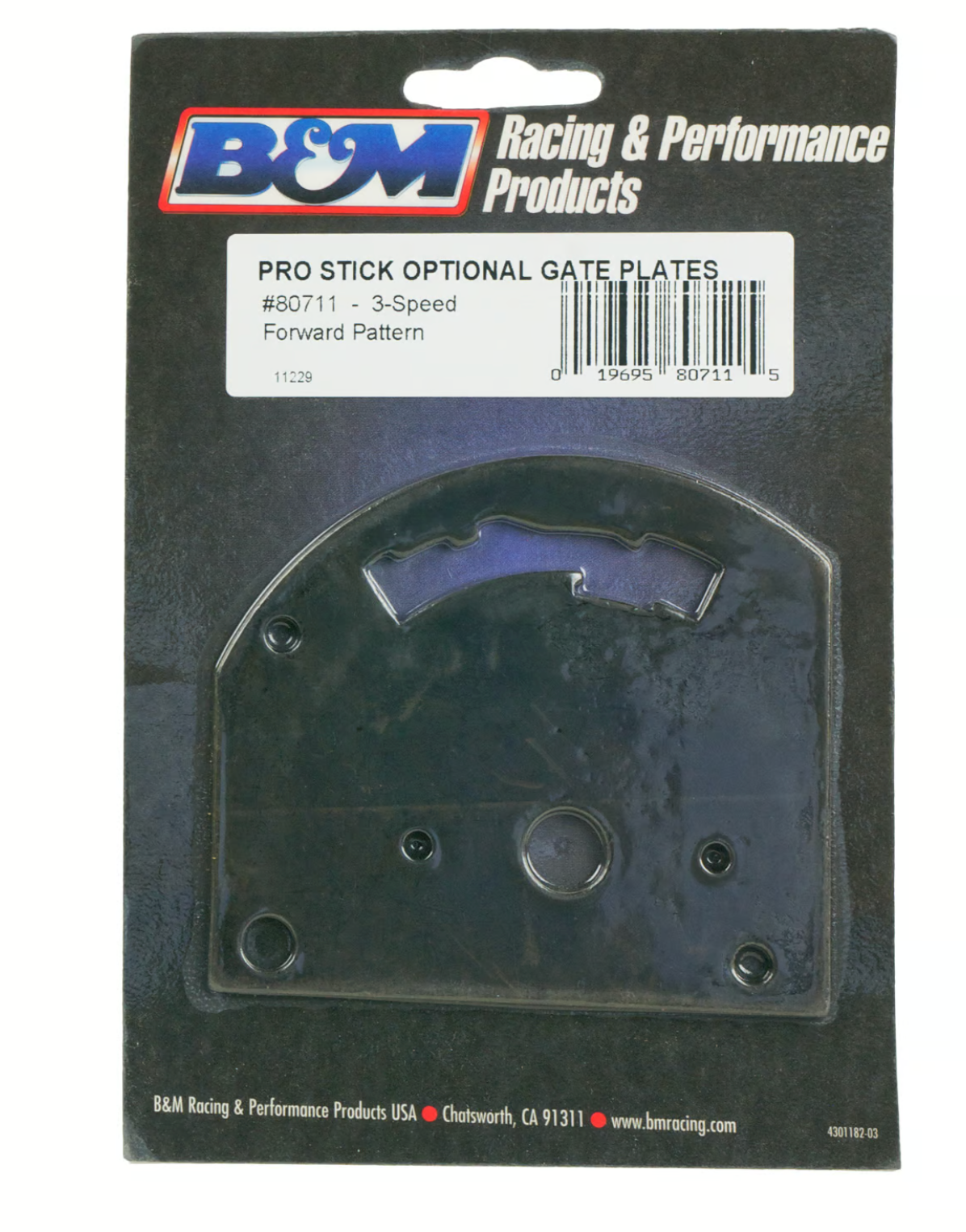BM® #80711 3-Speed Gate Plate for Stick/Bandit/Bandit/Stealth with Forward Pattern
