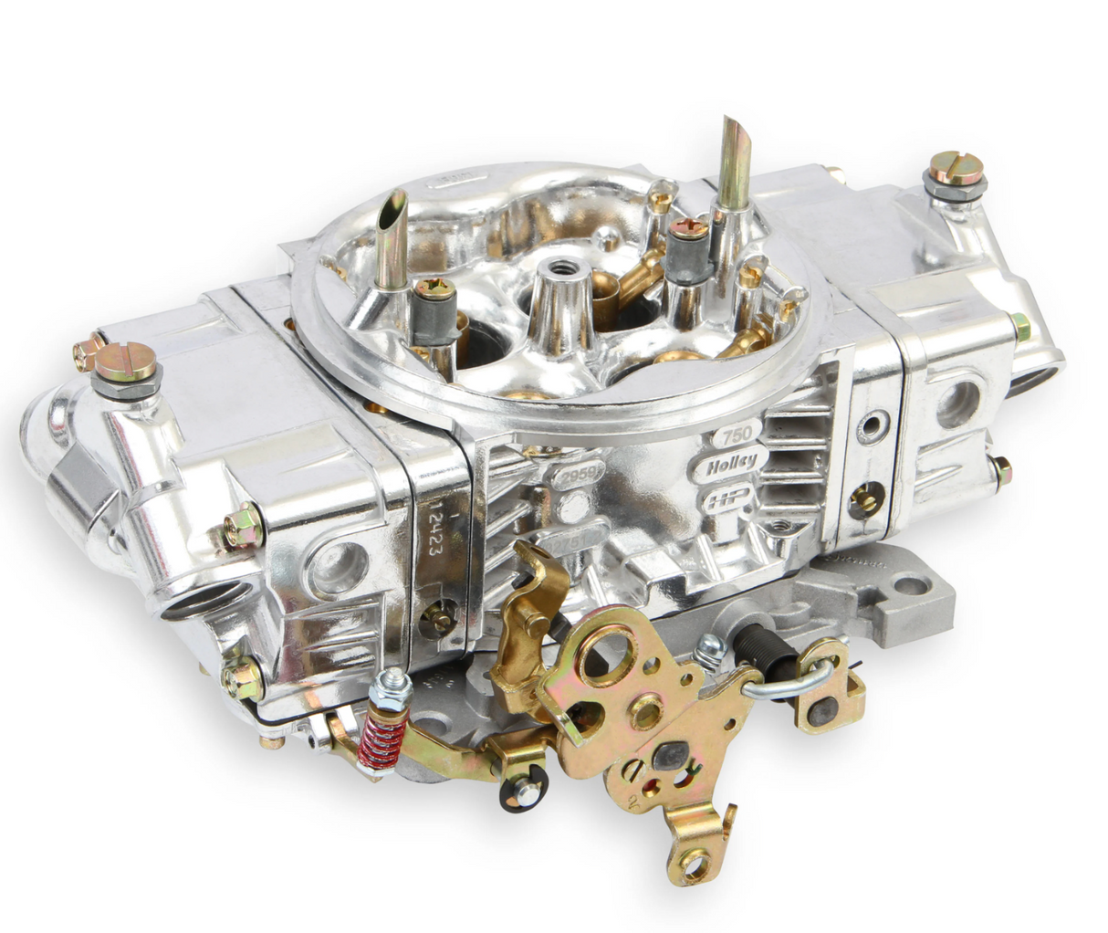 Holley® #0-82751SA Aluminum Street HP Carburetor (750 CFM - 4150 - Mechanical Secondaries - Shiny - Gasoline)